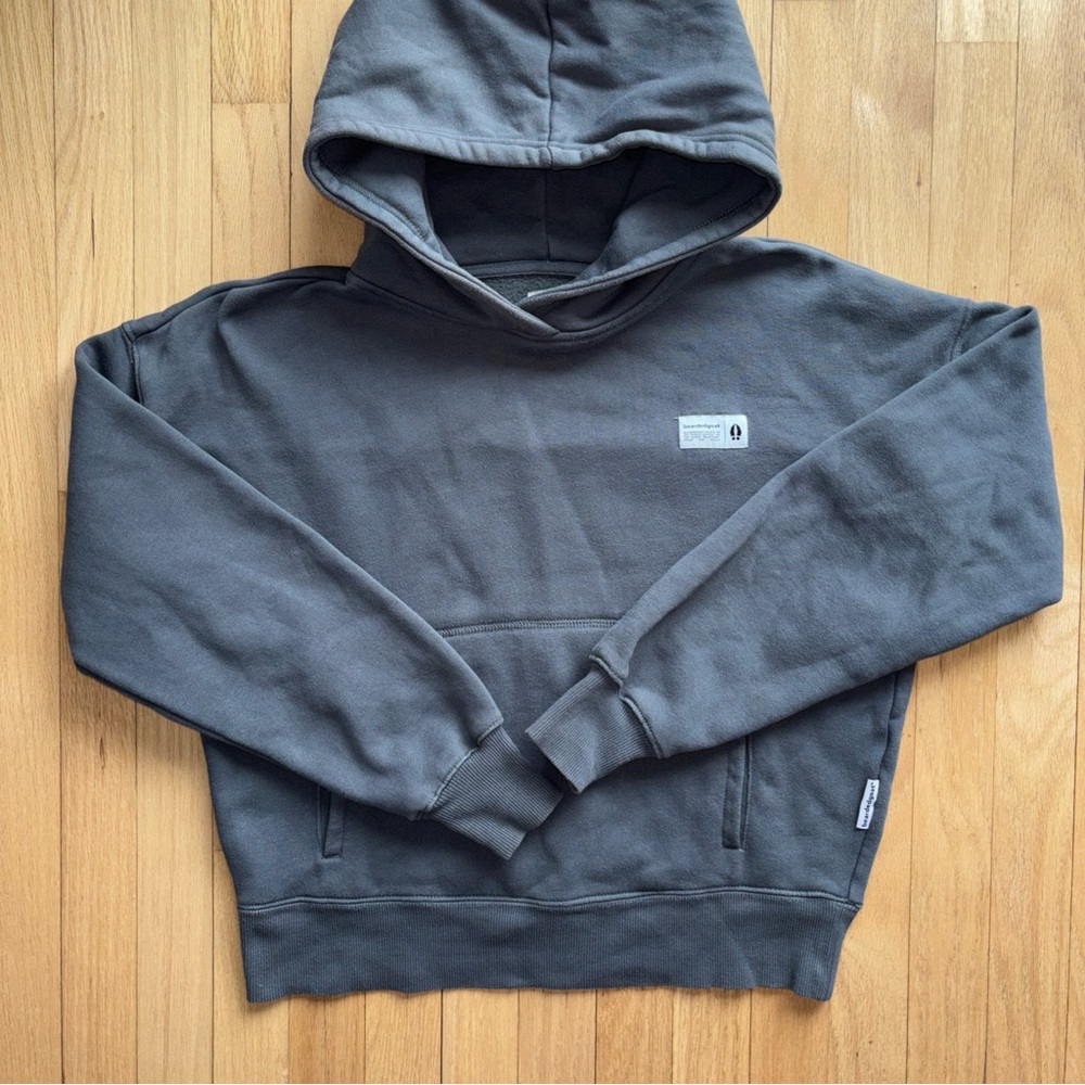 Women's Charcoal Gray Hooded Sweatshirt - Bearded Goat